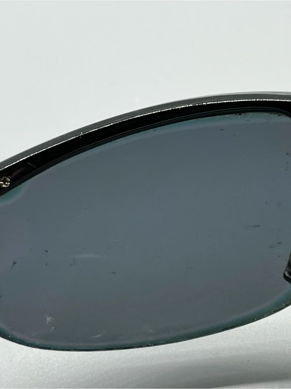 Maui Jim Black Frame Grey Lens Shield Sunglasses with Brown Case